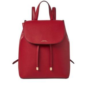 Lauren Ralph Lauren Dryden Flap Leather Backpack